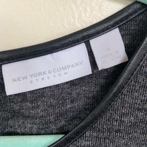 Women’s dark grey knee length sweater dress - Picture 3 of 5